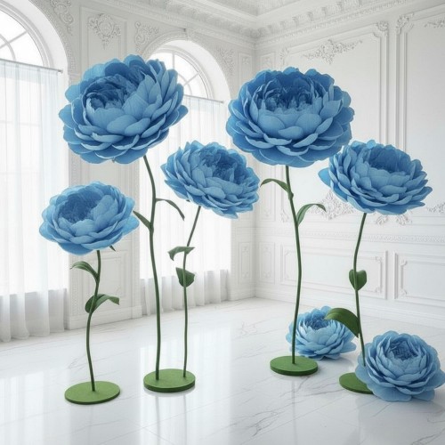 Ростовой цветок из бумаги "Пион голубой"